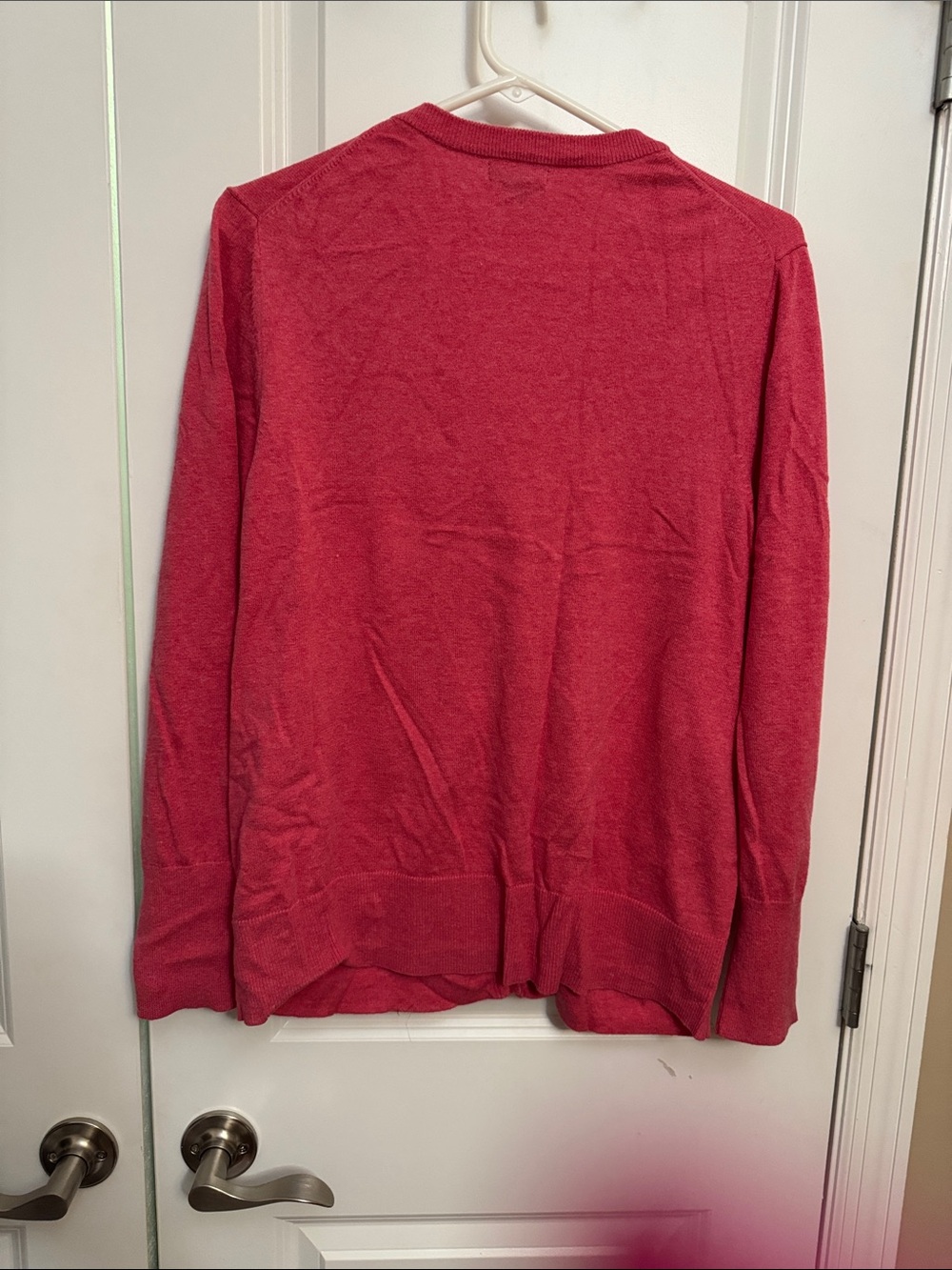 Eddie Bauer Raspberry Button-Front Women's Cardigan - Picture 3 of 3